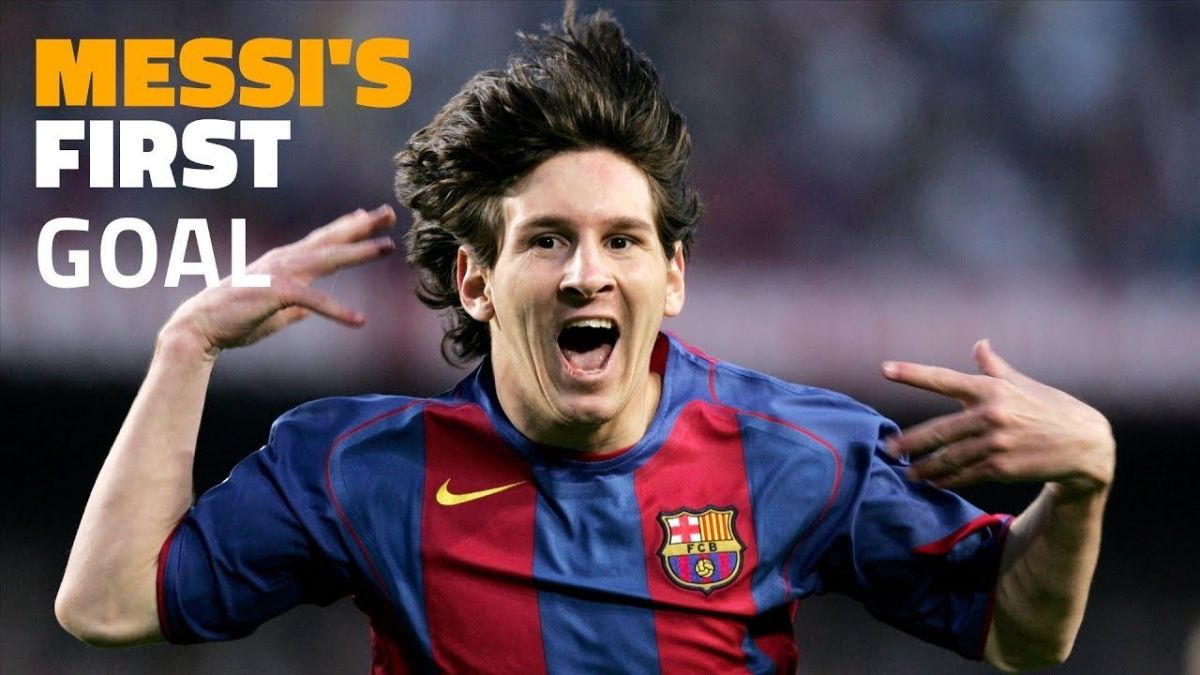 اولین گل لیونل مسی برای بارسلونا