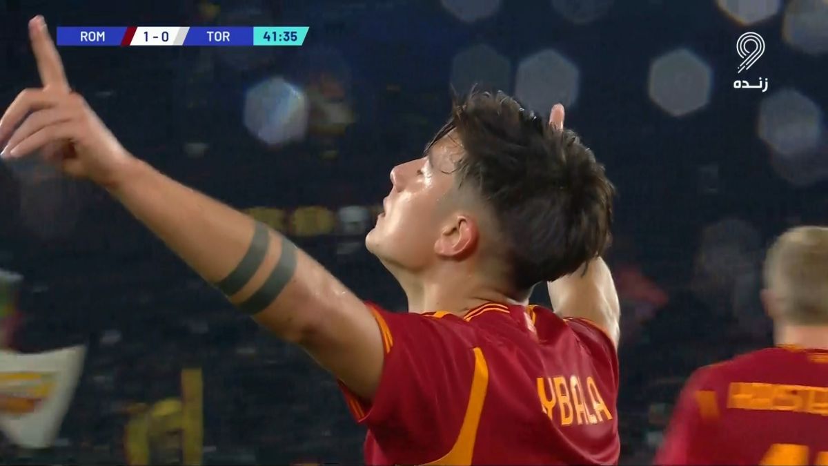 گل اول رم به تورینو (دیبالا - پنالتی)