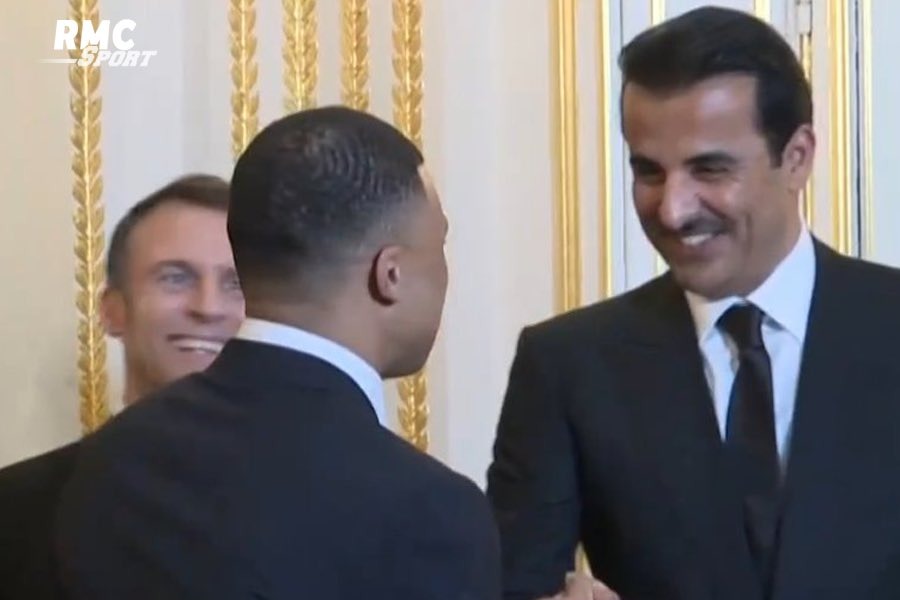 عکس؛ دیدار امباپه با رییس جمهور فرانسه و امیر قطر
