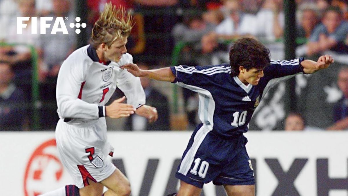 تکنیک بالای اورتگا ستاره آرژانتین مقابل انگلیس در جام جهانی 1998