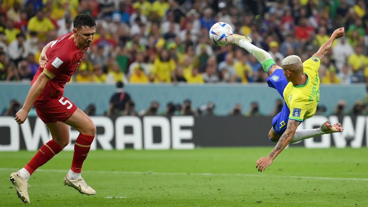 گل قیچی برگردان و فراموش نشدنی ریچارلیسون برای برزیل مقابل صربستان در جام جهانی ۲۰۲۲