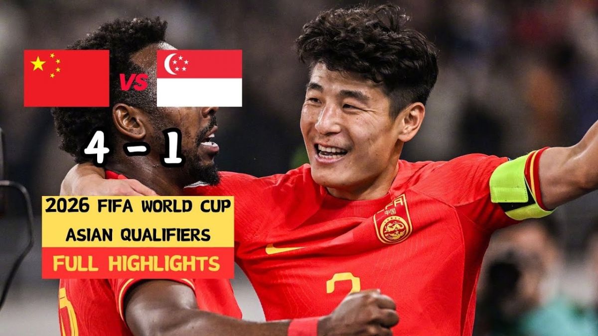 خلاصه بازی چین 4-1 سنگاپور (مقدماتی جام جهانی 2026)