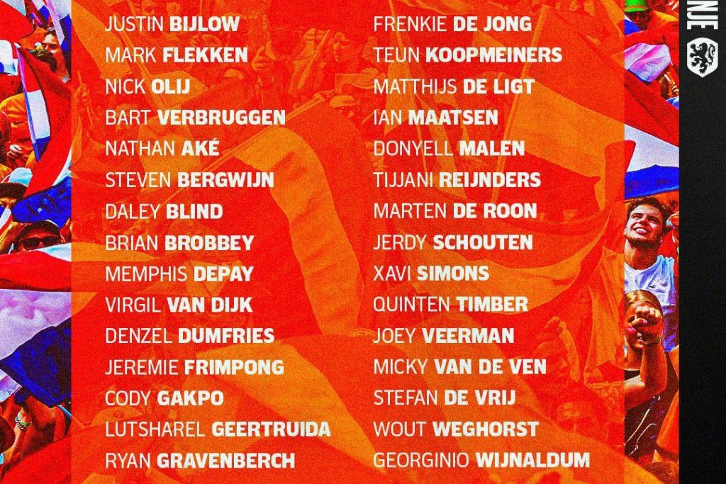 لیست اولیه تیم ملی هلند برای یورو ۲۰۲۴ اعلام شد