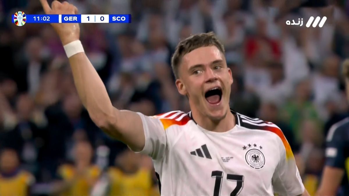 گل اول آلمان به اسکاتلند (فلورین ویرتز)