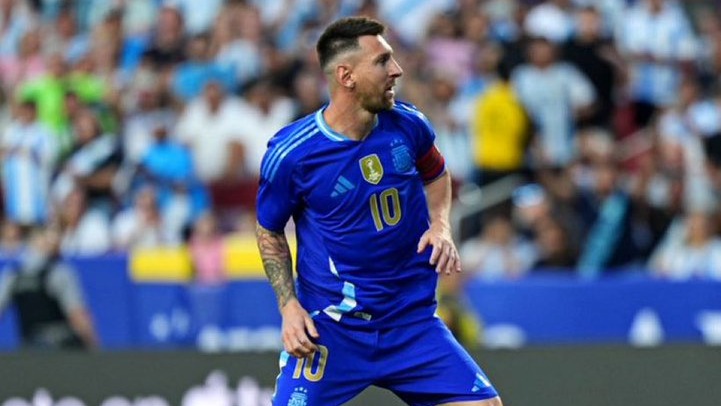 گل اول آرژانتین به گواتمالا (مسی با پاس دروازه بان حریف)