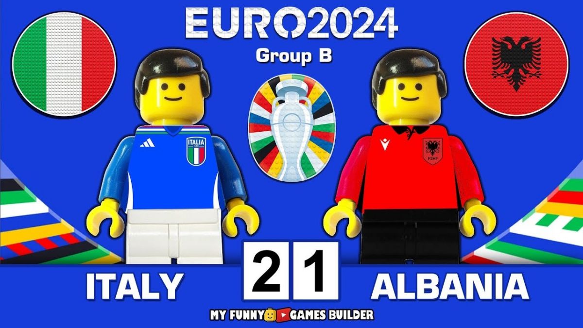 شبیه سازی بازی ایتالیا ۲-۱ آلبانی با عروسک لگو