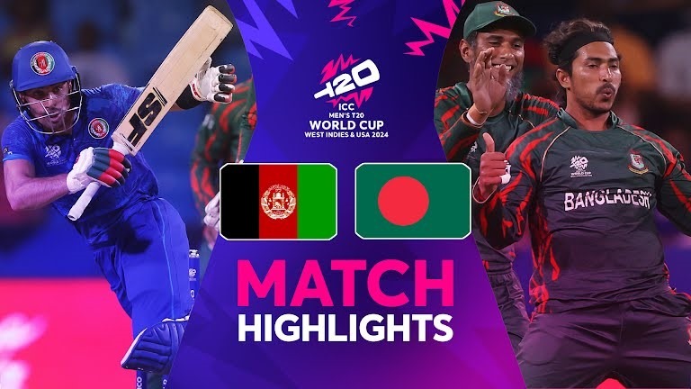 خلاصه بازی کریکت افغانستان 115- 105 بنگلادش (مسابقات کریکت آمریکا 2024)