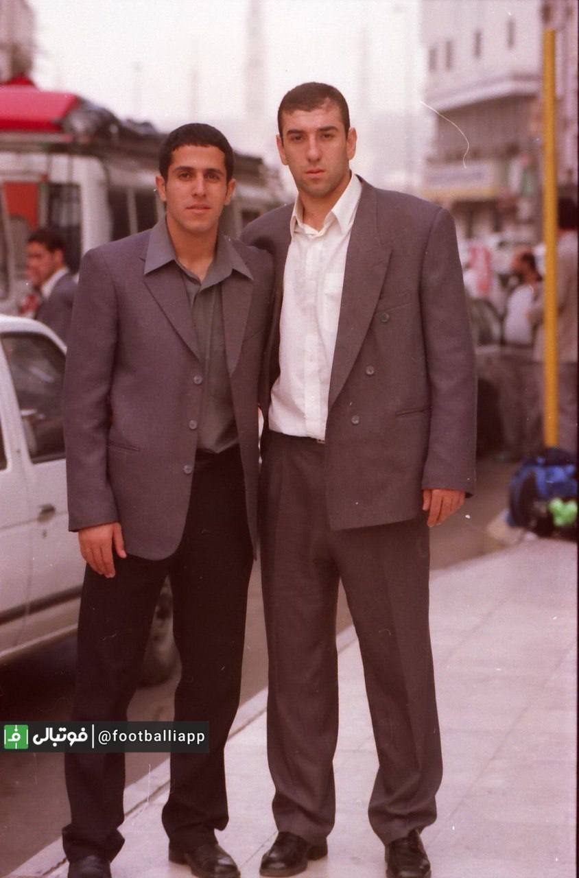 نوستالژی فوتبالی/ زنده‌یاد علی انصاریان و حامد کاویانپور رفقای صمیمی در پرسپولیس اواخر دهه ۷۰