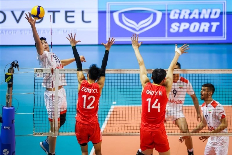 والیبال جوانان آسیا| پیروزی ایران مقابل چین