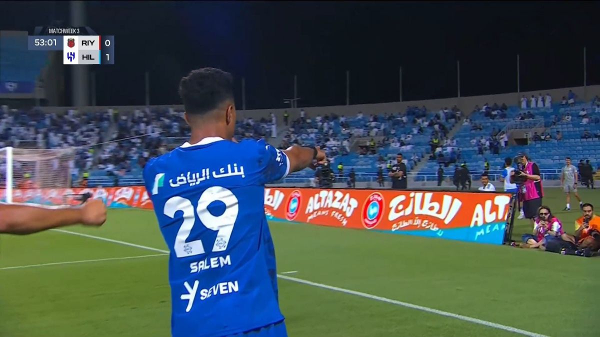 گل اول الهلال به الریاض (سالم الدوساری)