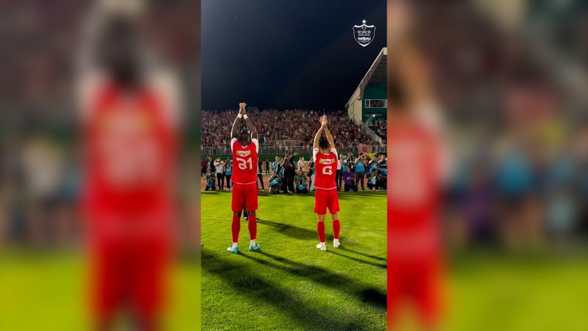 خوشحالی بازیکنان پرسپولیس پس از برد دربی