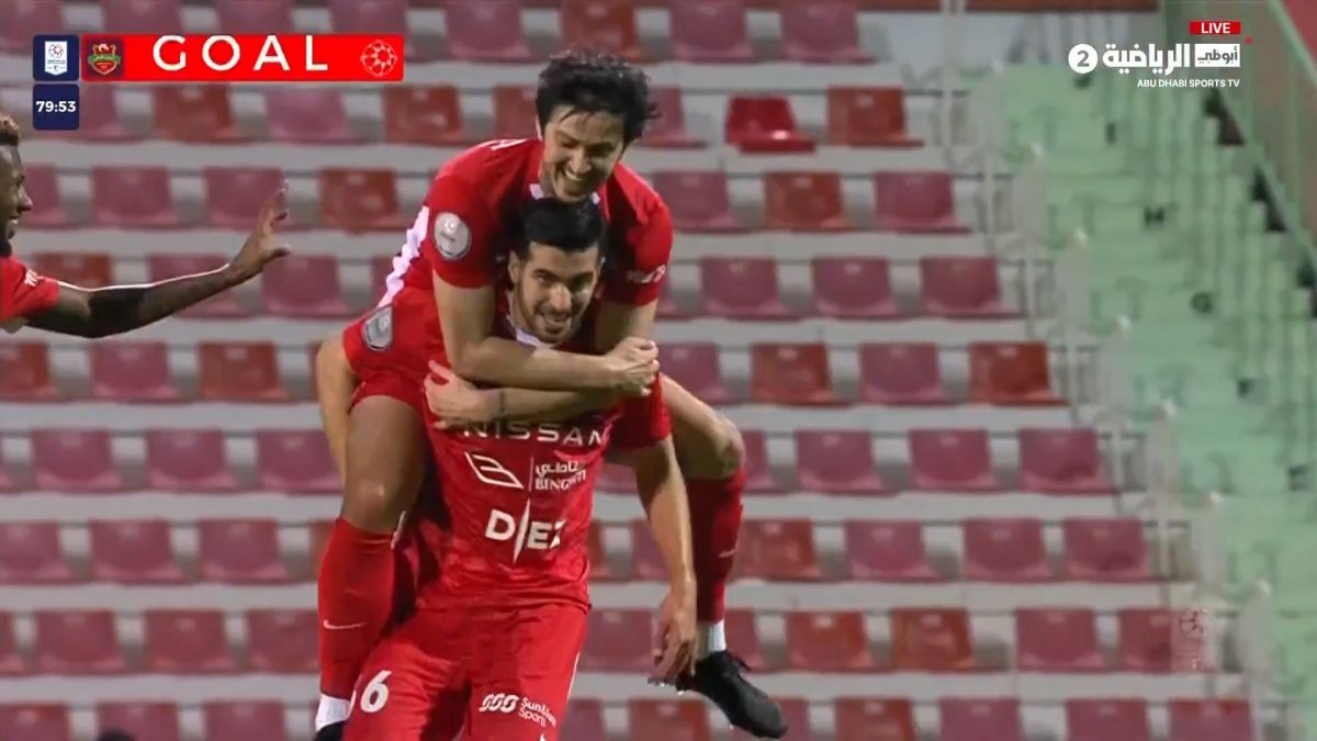 گل دوم شباب الاهلی به النصر امارات (سعید عزت اللهی)