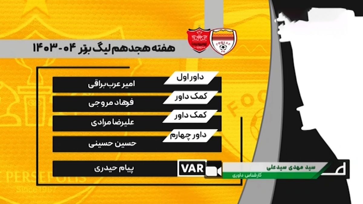 شبهای فوتبالی/ کارشناسی داوری بازی فولاد 1-1 پرسپولیس