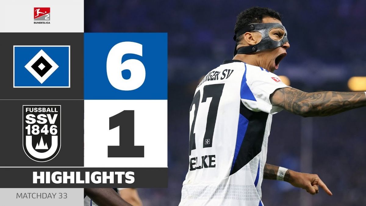 خلاصه بازی هامبورگ 6-1 اولم (صعود هامبورگ به بوندسلیگا 1)