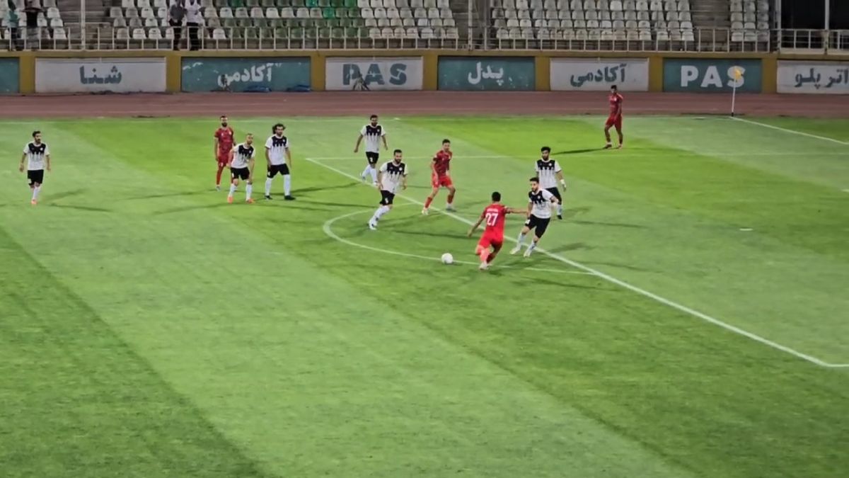گلهای بازی نیروی زمینی 2-0 نفت مسجدسلیمان از زاویه دوربین فوتبالی